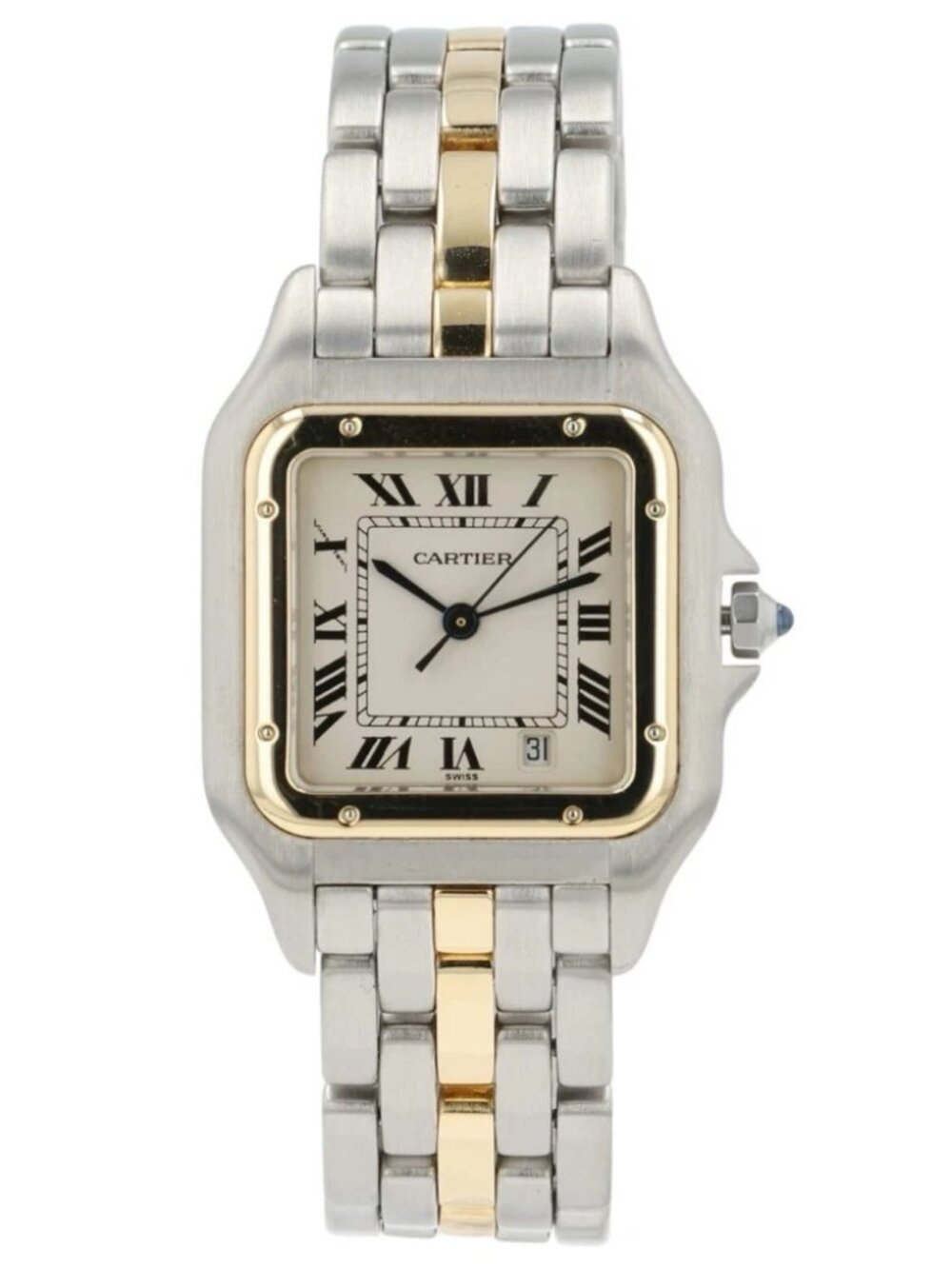 Cartier Panthere Silver Dial Gold & Steel 27mm Quartz Movement Men’s 110000R